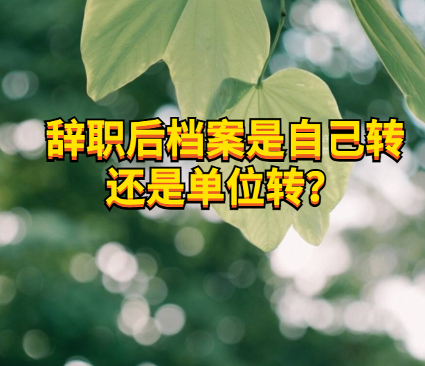 辞职后档案是自己转还是单位转？