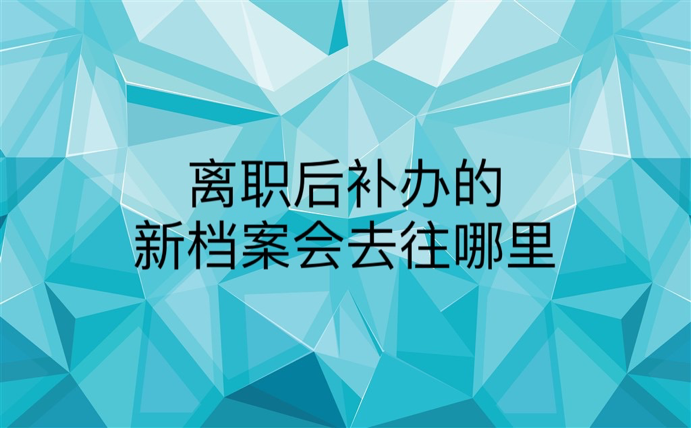 离职后补办的新档案会去往哪里