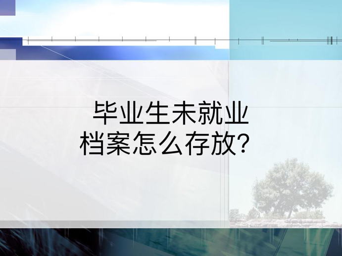 毕业生未就业档案怎么存放？