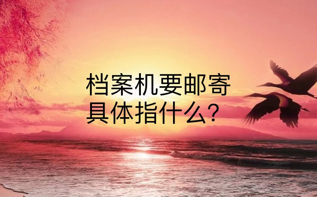 档案机要邮寄具体指什么？