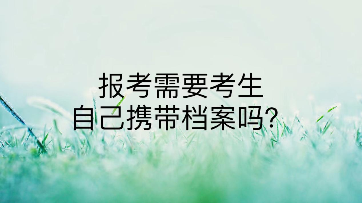 报考需要考生自己携带档案吗？