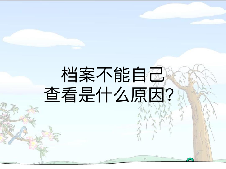 档案不能自己查看是什么原因？