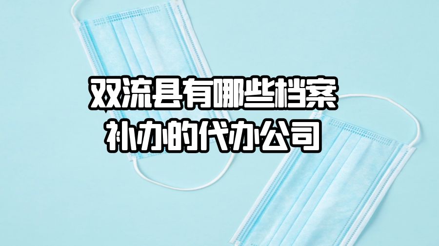 双流县有哪些档案补办的代办公司？