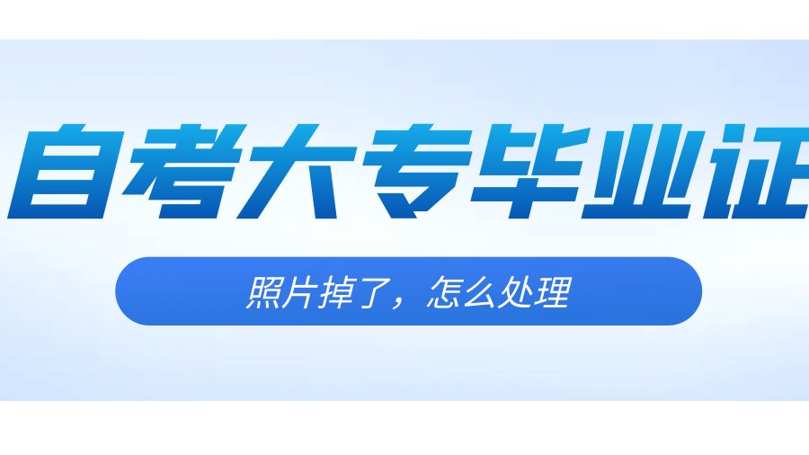 自考大专毕业证上照片掉了怎么处理