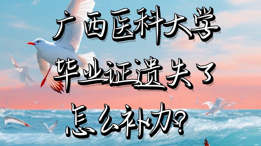 广西医科大学毕业证遗失了怎么补办？